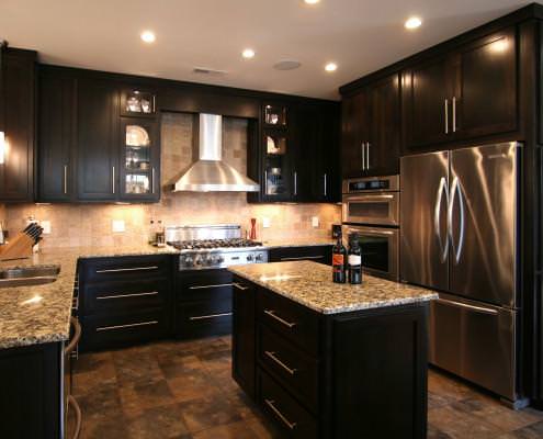 stainless steel appliances,granite countertops,contemporary kitchen,ideas