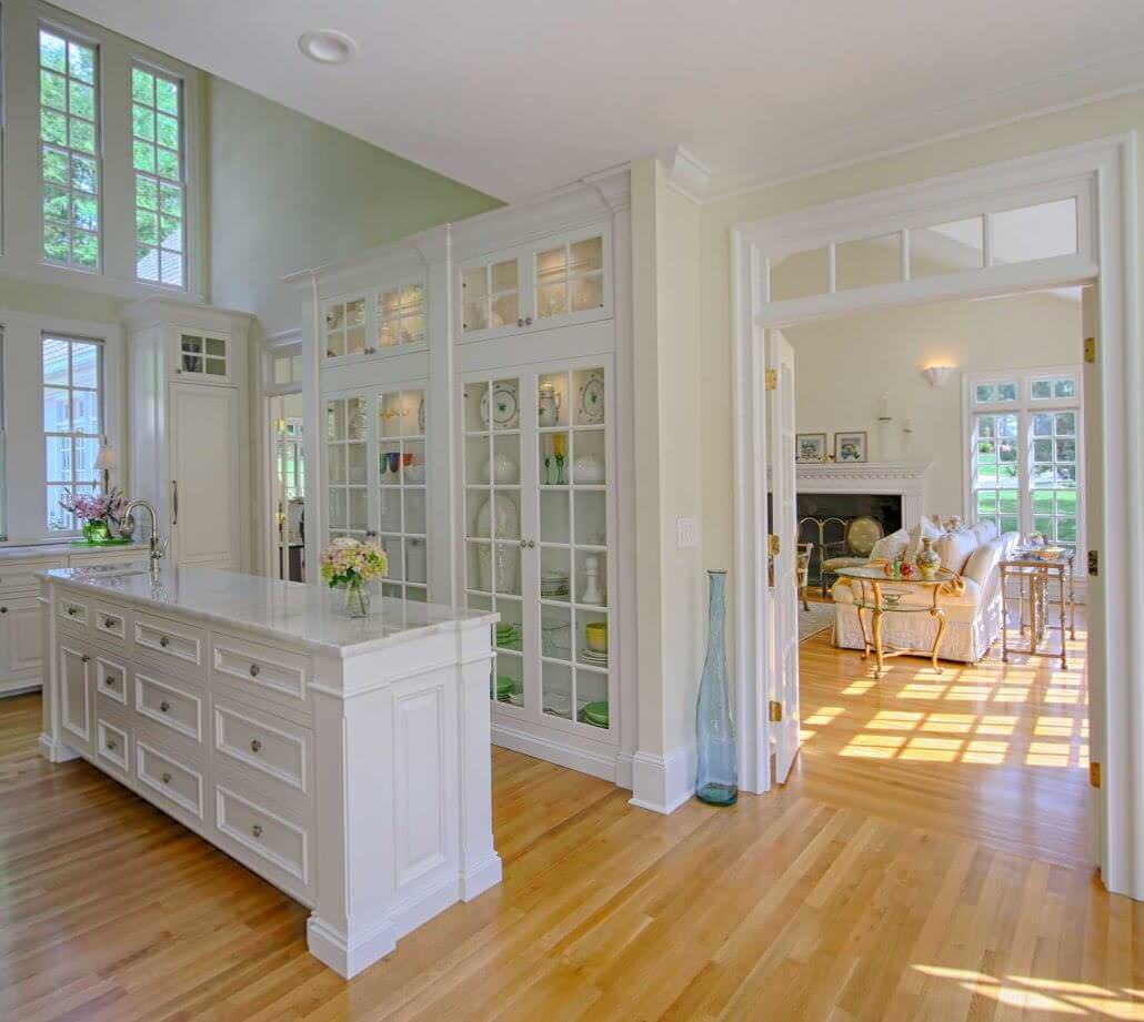 Bright White Cabinets - Transitional Style Walker 