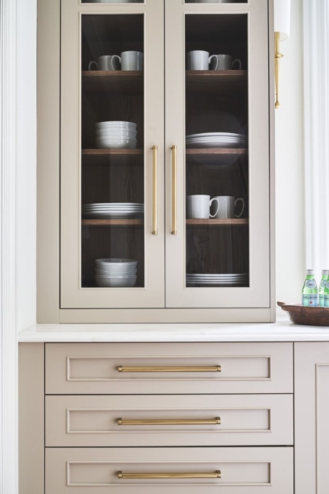 beige kitchen storage cabinets