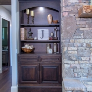 bookshelf with decor