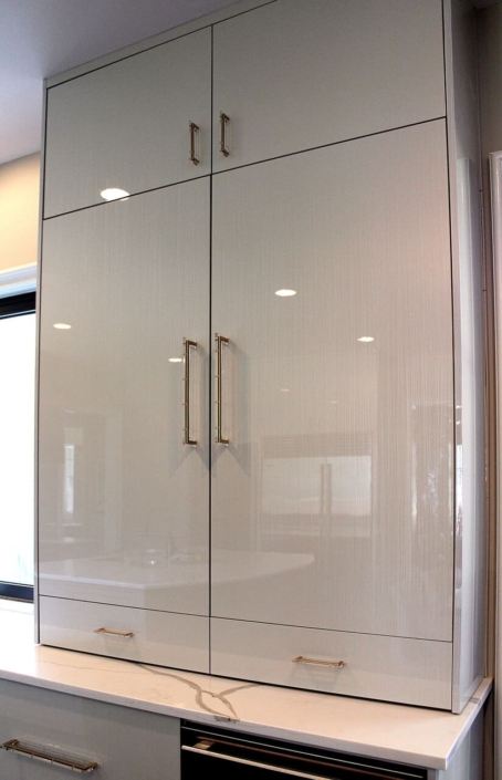 shiny kitchen cabinet