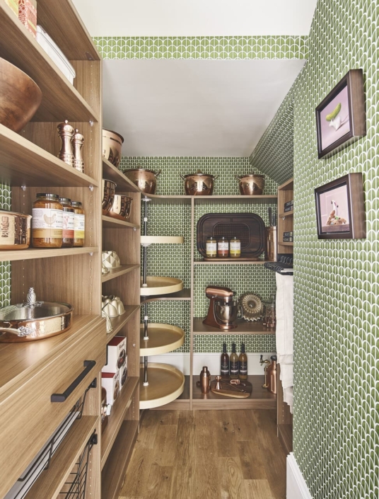 green walk in pantry