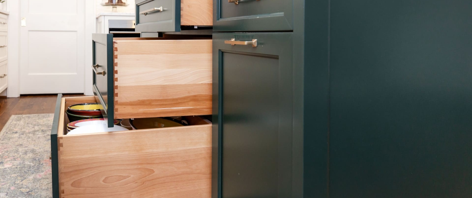 green island with hardwood flooring