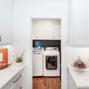 laundry room beside kitchen entryway