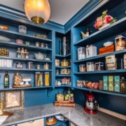 Custom pantry shelving for storage
