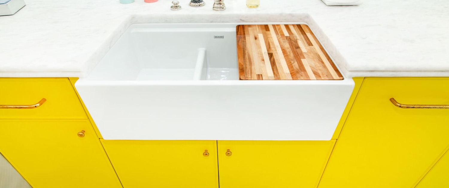 yellow pool house kitchen cabinets