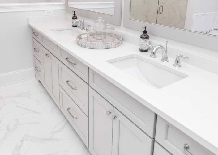 bathroom vanity with decor