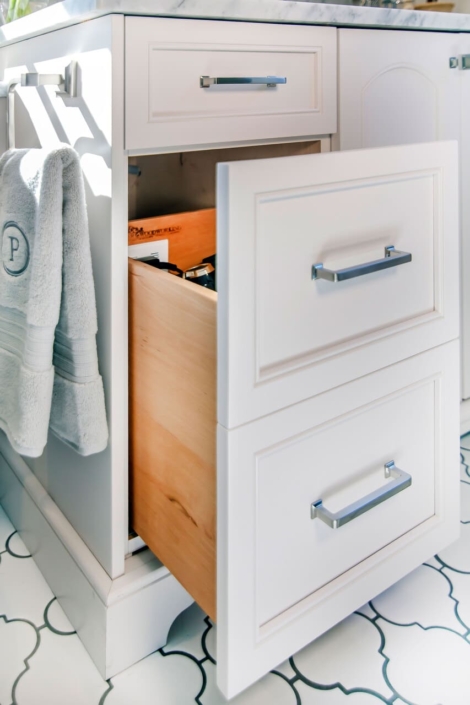 double bathroom vanity drawer