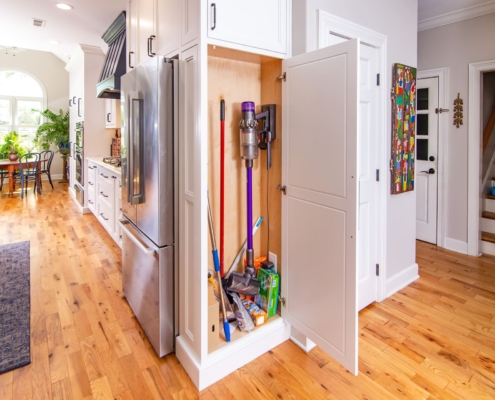 storage cabinet with cleaning supplies