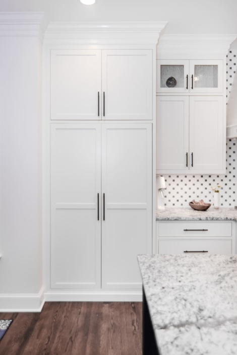 white pantry in kitchen