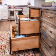 brown kitchen island