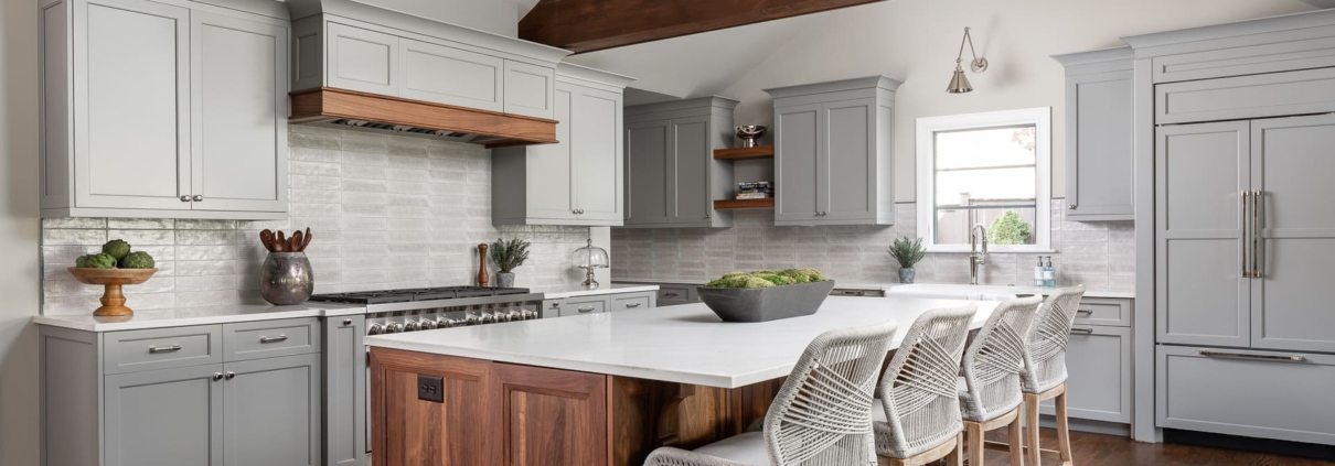 kitchen with wooden beams