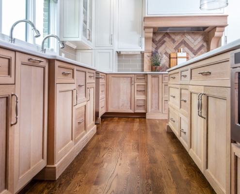 brown kitchen and windows