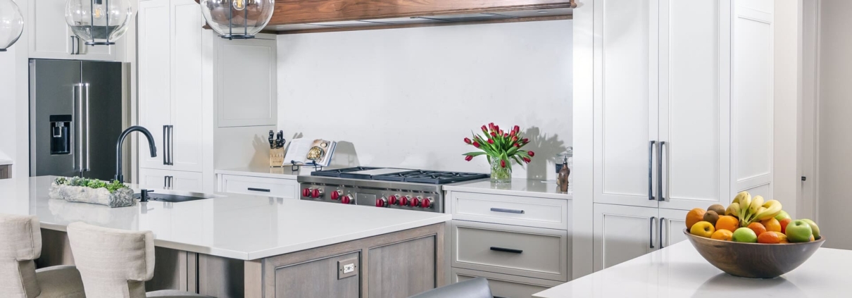 white kitchen and dining room