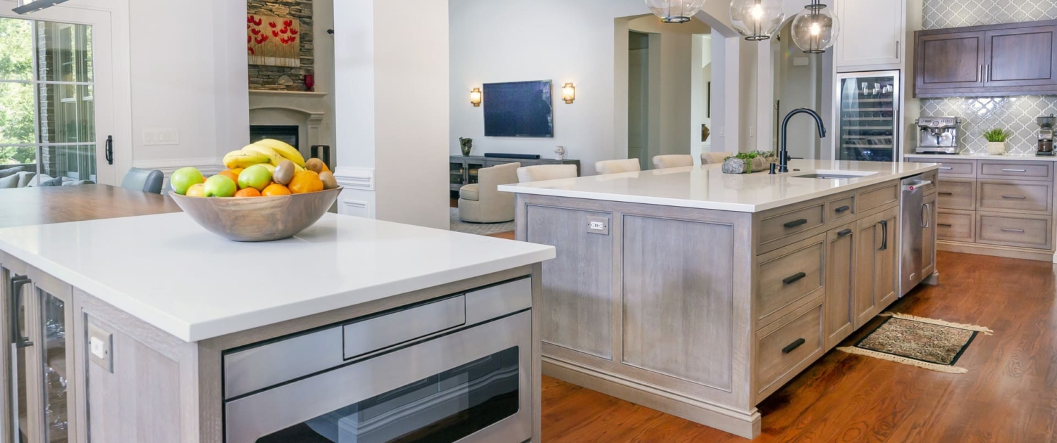 double kitchen islands