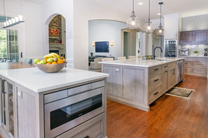 double kitchen islands