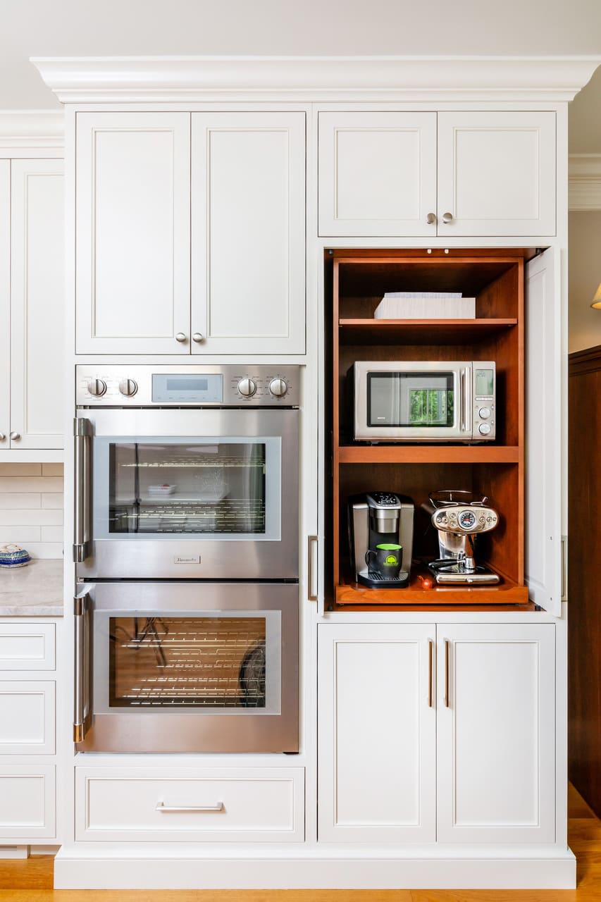 white cabinets and appliances