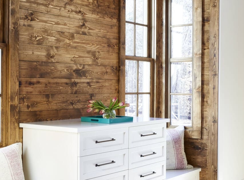 dresser and reclaimed wood