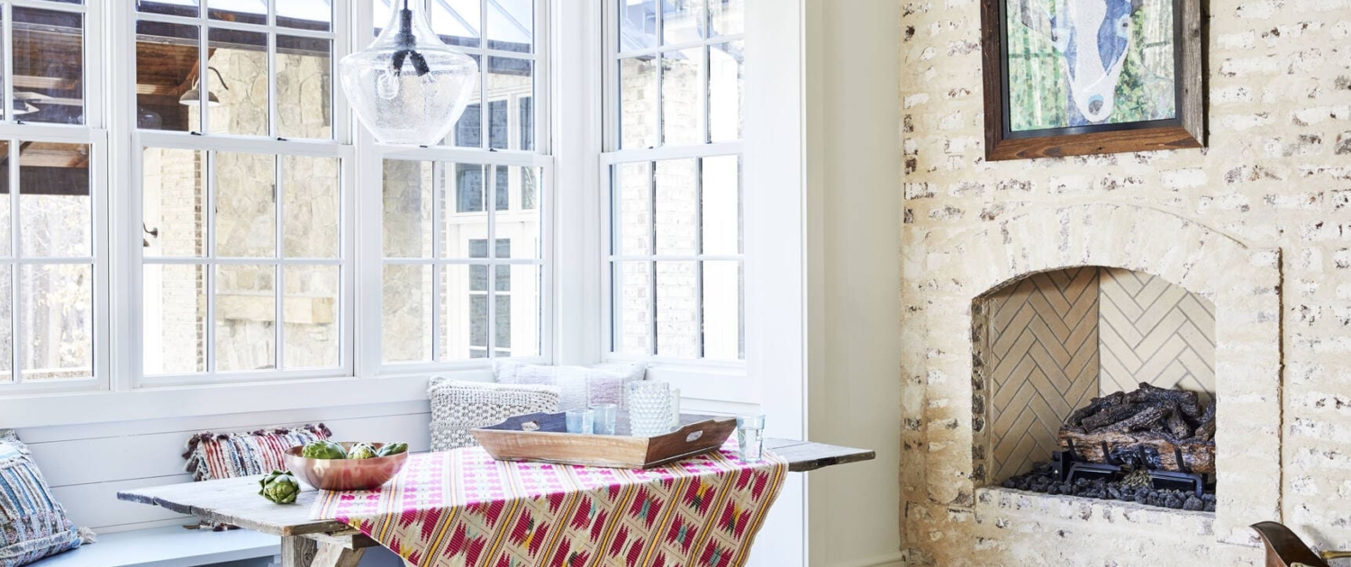 dining room in farmhouse