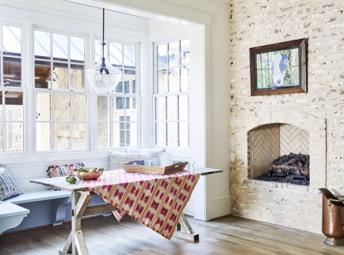 dining room in farmhouse
