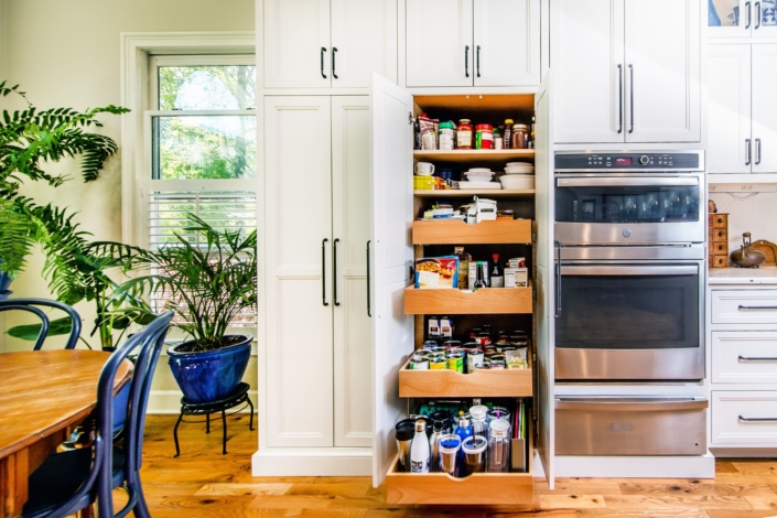 pantry in a white kitchen