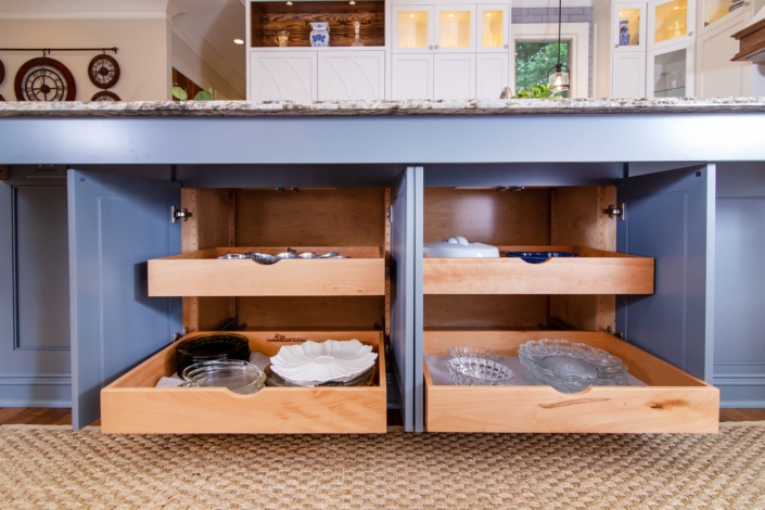 blue island with drawers