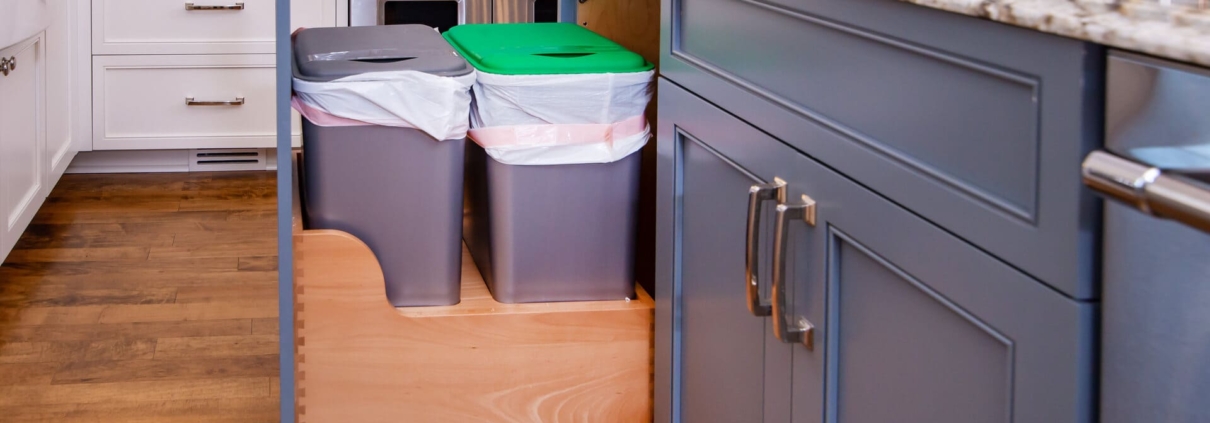 blue island with a trash pullout