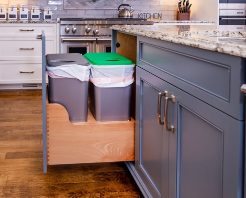 blue island with a trash pullout