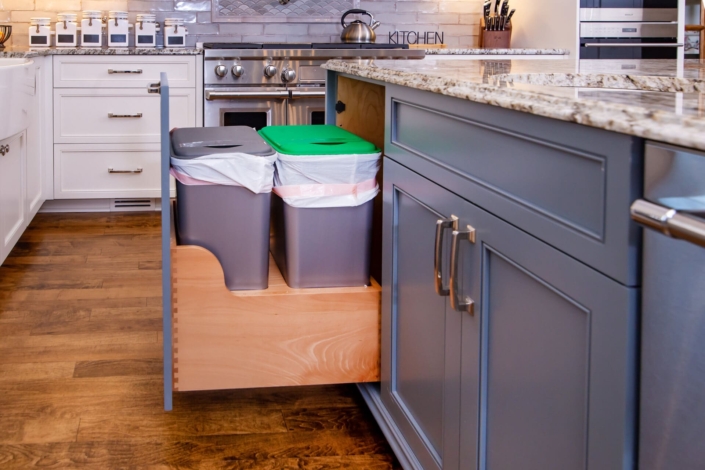 blue island with a trash pullout