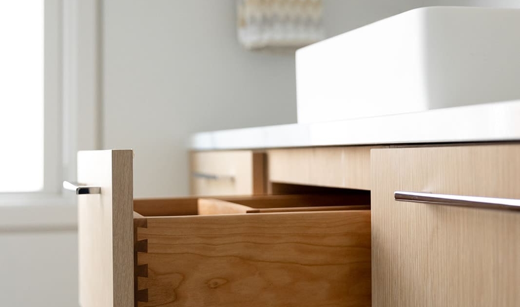 floating vanity with a sink