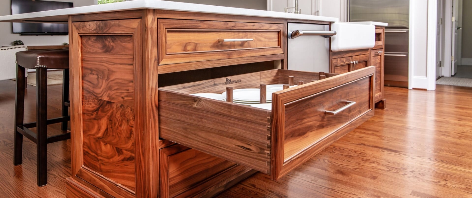 walnut kitchen island