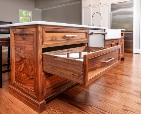 walnut kitchen island
