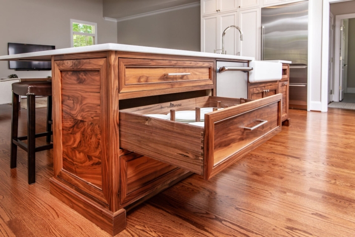 walnut kitchen island