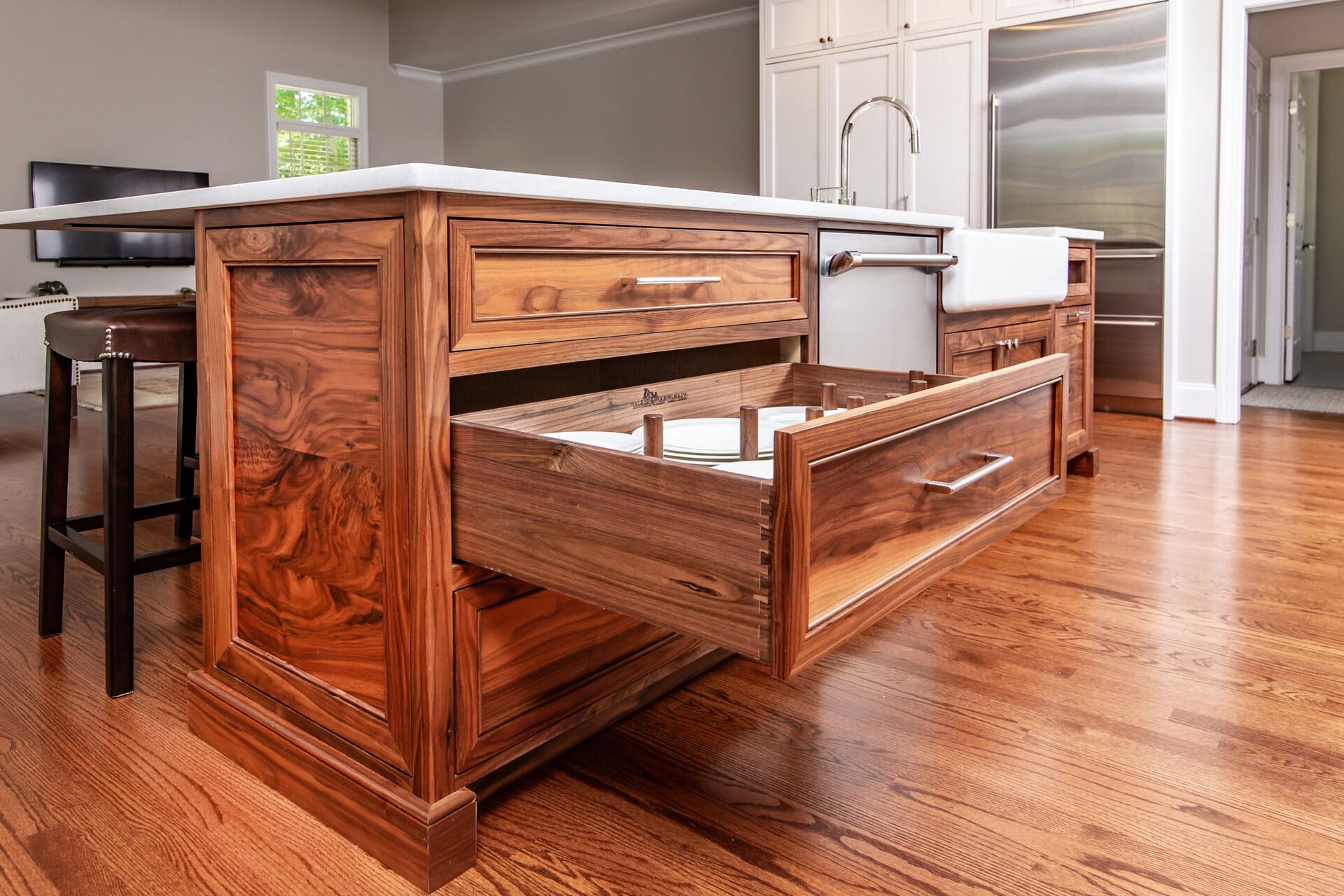 walnut kitchen island