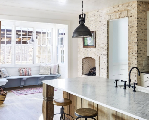 farmhouse kitchen and dining room
