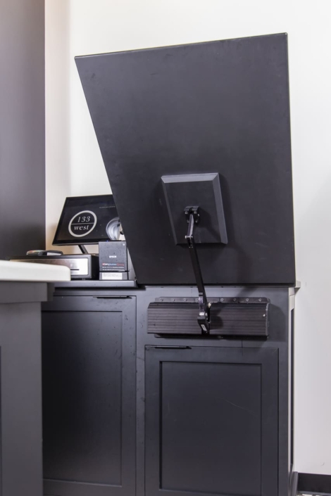 flip up countertop in a restaurant