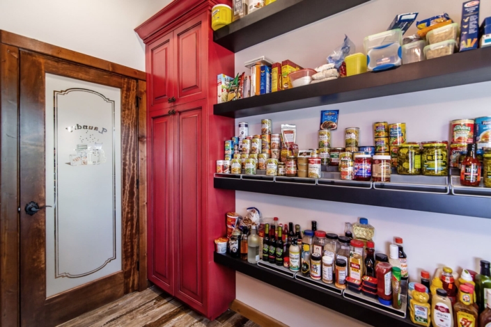 red pantry room