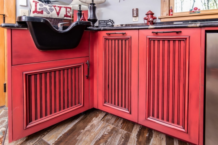 red dog room cabinets