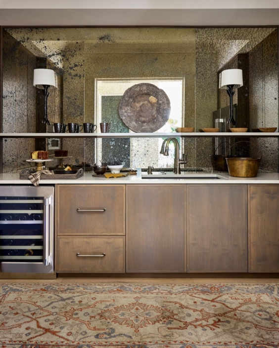 beverage center with lights