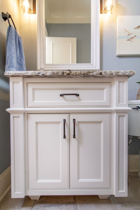 white bathroom vanity