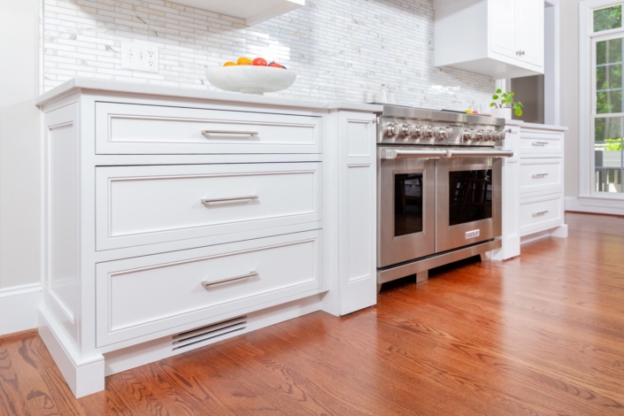 white kitchen and stove