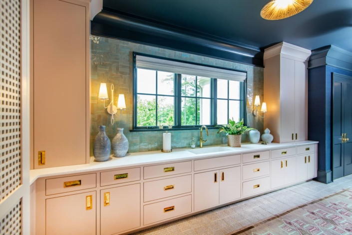 laundry room with big windows