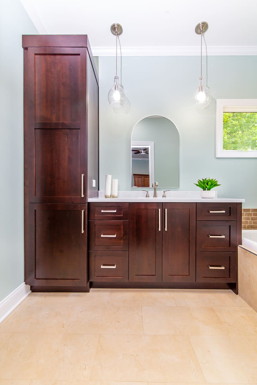 bathroom with lights