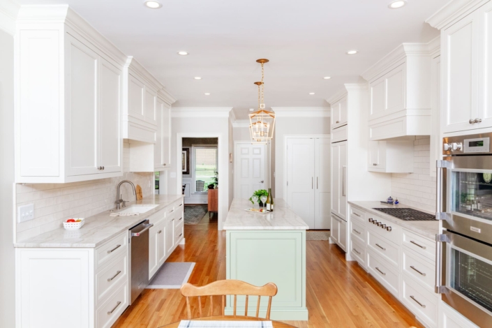 white kitchen with appliances