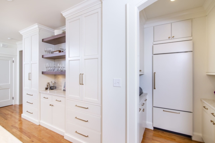 kitchen with a hidden fridge