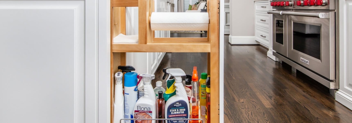 cleaning supply storage cabinet