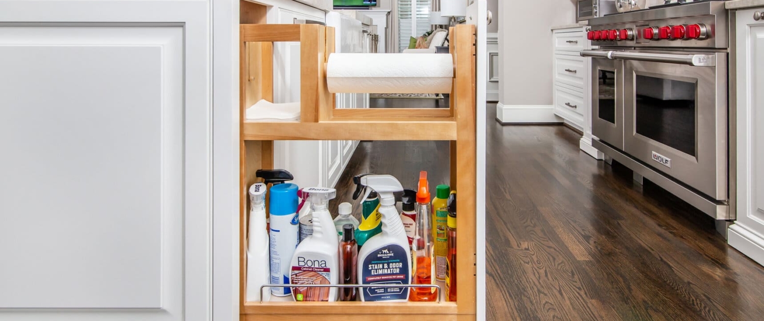 cleaning supply storage cabinet