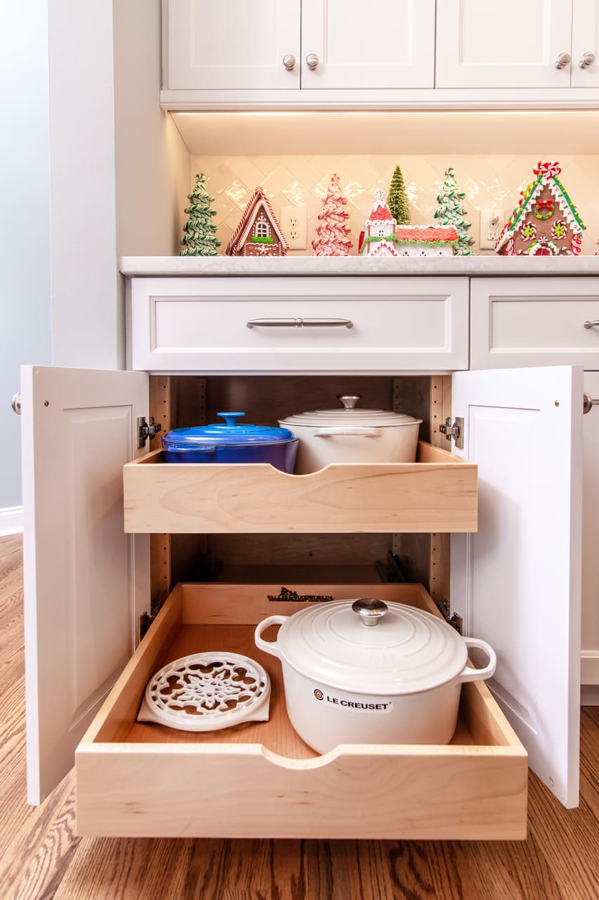 beverage center with christmas decor