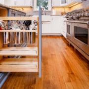 pullout utensil drawer in island