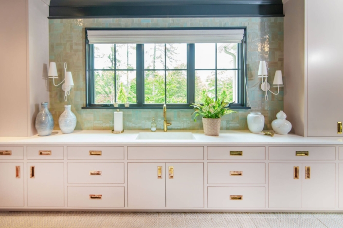 laundry room with big windows